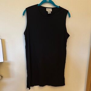 Career Essentials Black Sleeveless Blouse